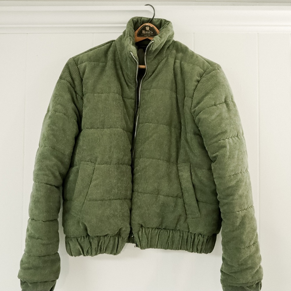 Papermoon Olive Green Puffer Jacket